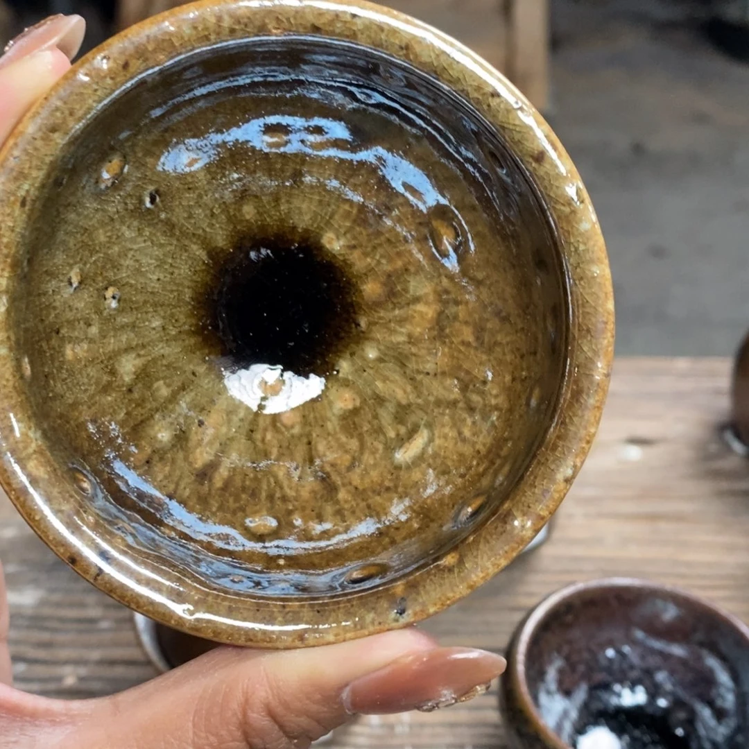 高***山浪鬼柴烧 禅寂系列杯 鼓包特价