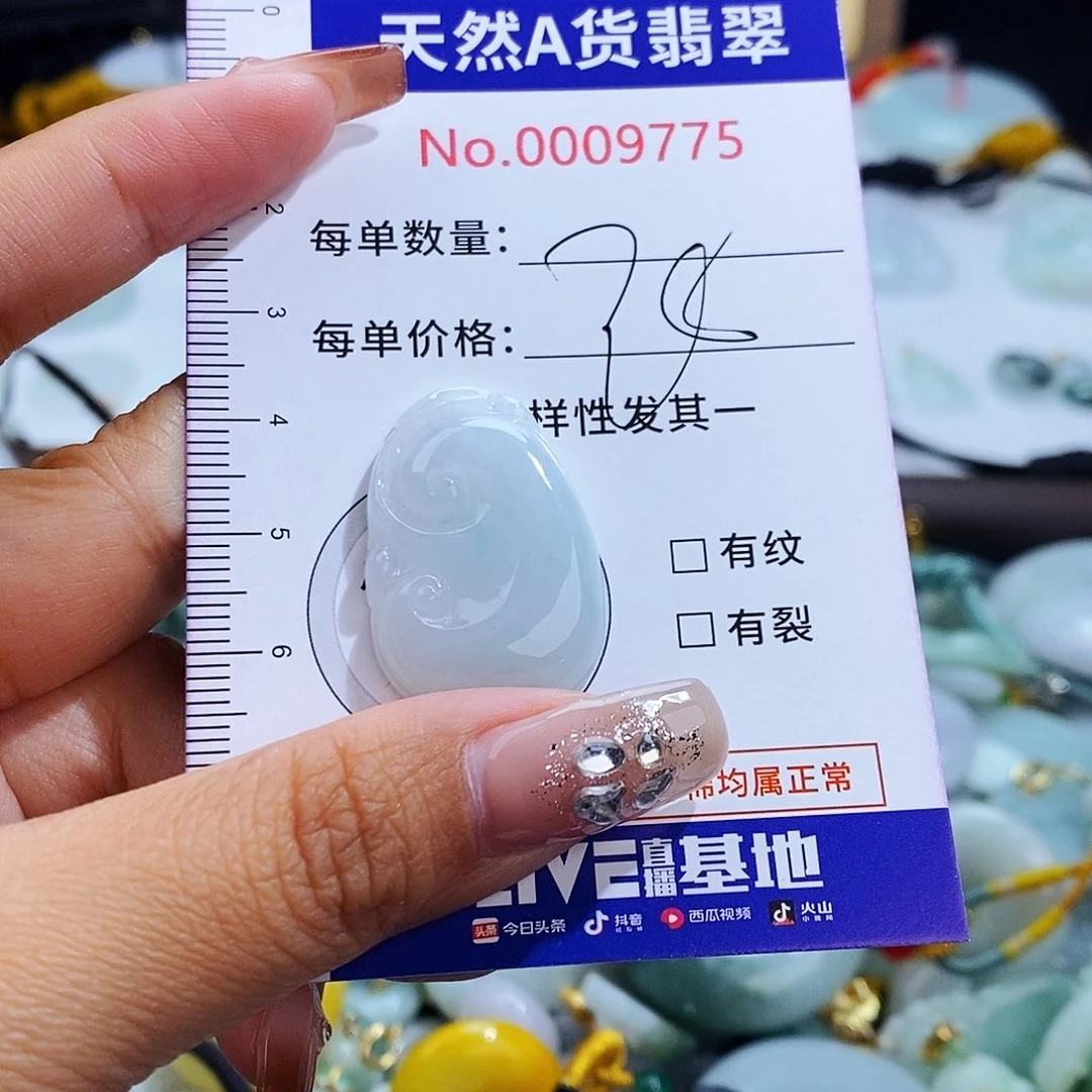 翡翠未镶嵌毛衣链9775