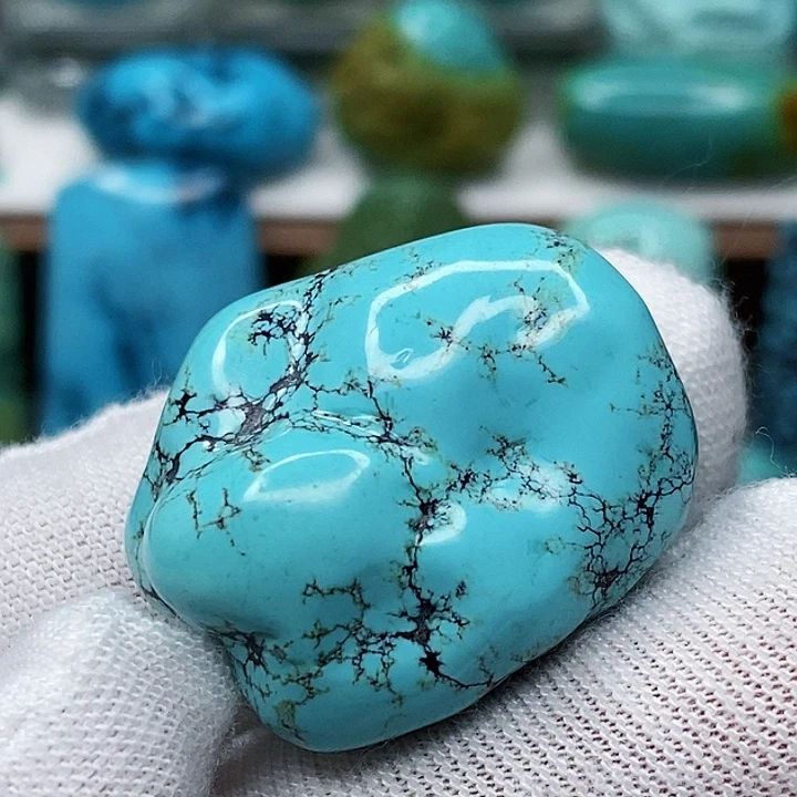 绿松石未镶嵌天然原矿 地大质检