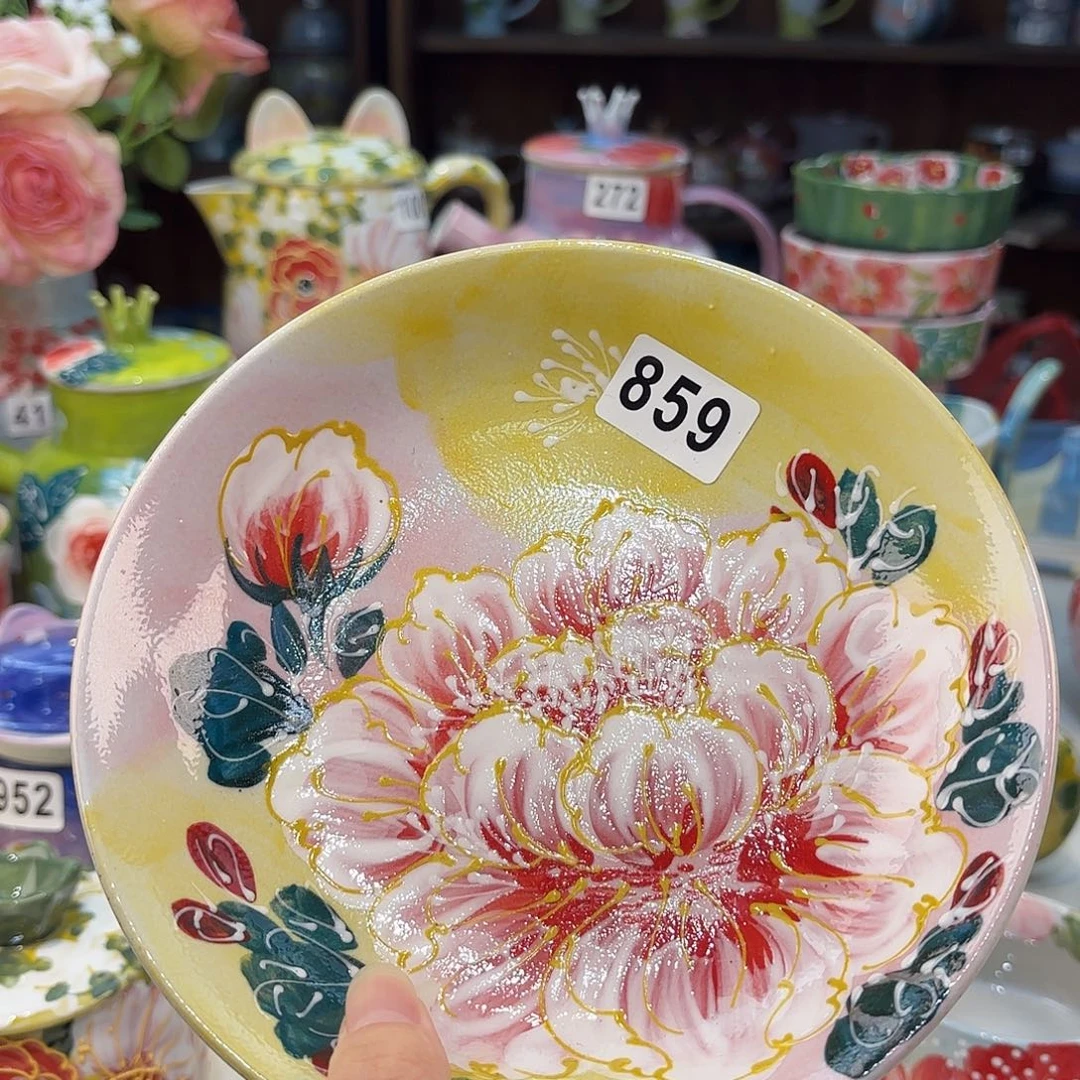 景德镇手绘高温釉下彩陶瓷茶具