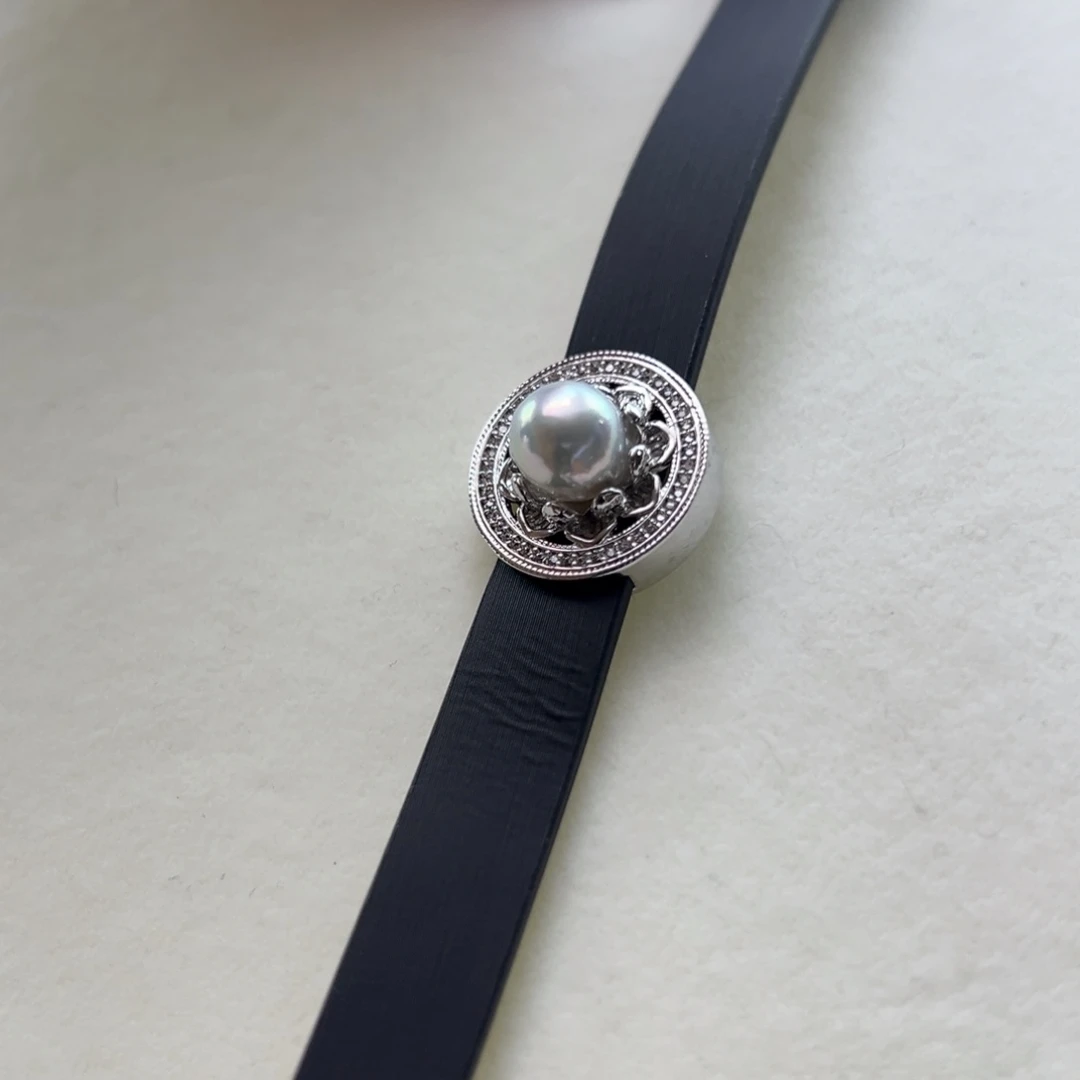 合金手绳海水珍珠7.8mm海水真多麻表带多带款