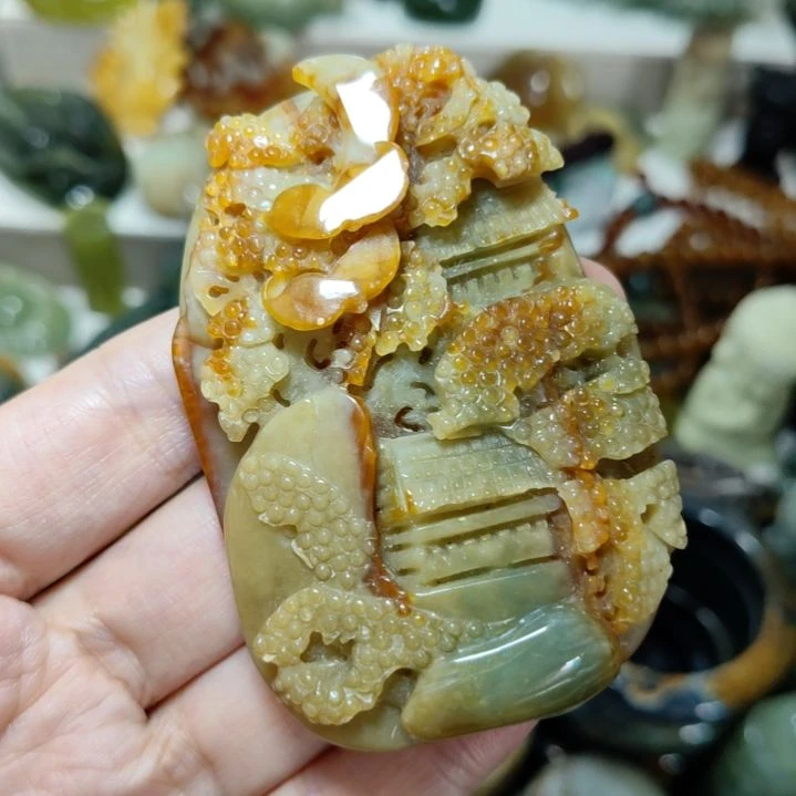未镶嵌岫玉挂坠款式