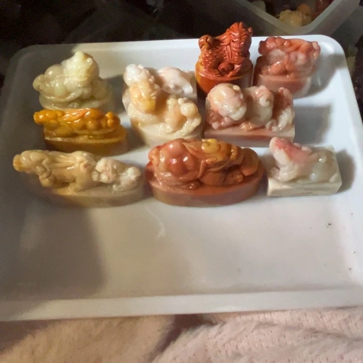 老挝石鱼**道老挝石大印面