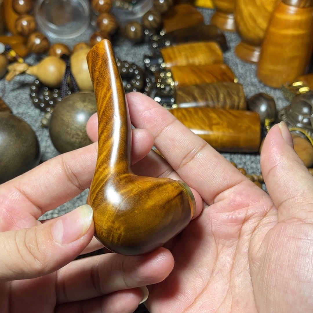 金丝楠满花纹烟斗