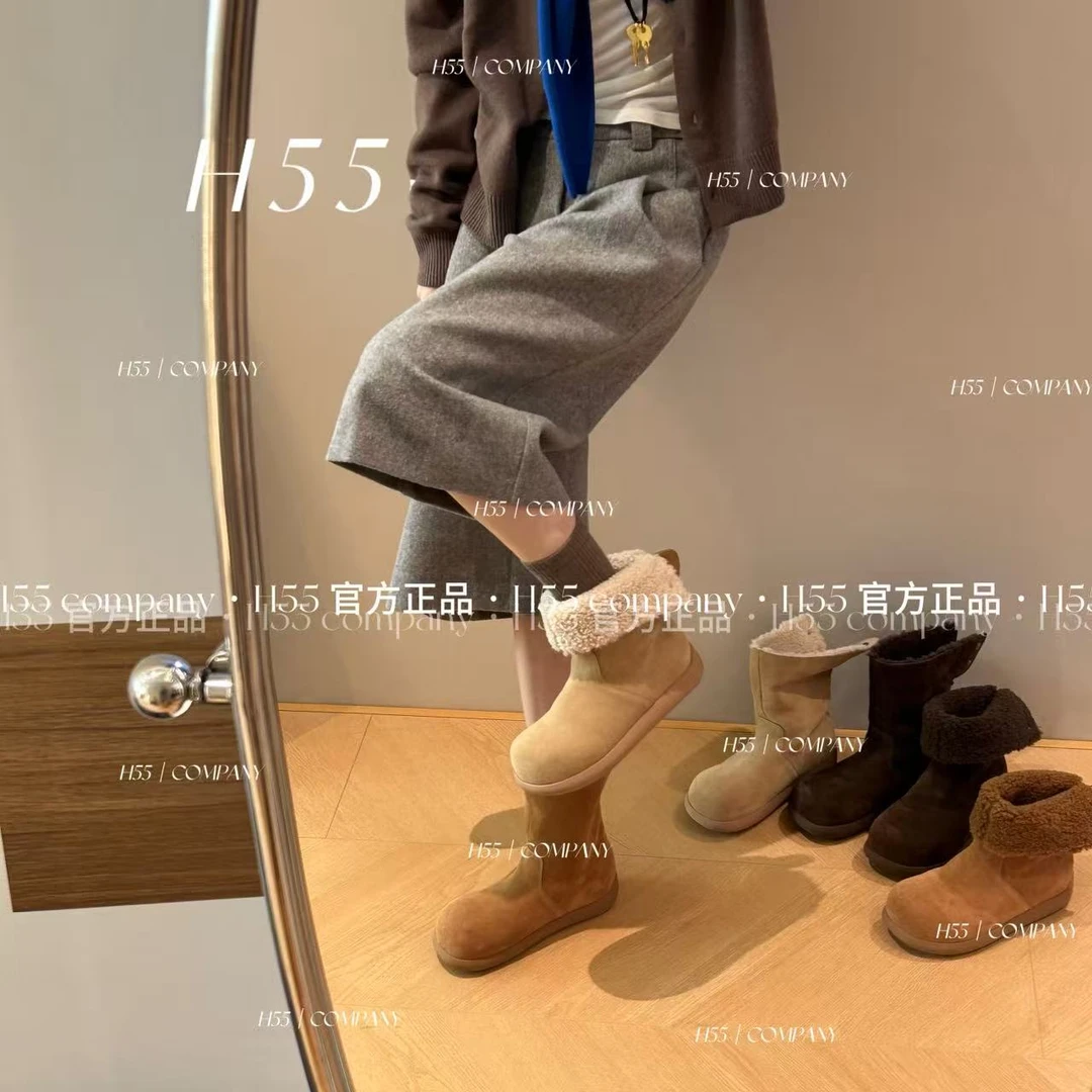 H55-冬日小暖炉”芒果头小熊两穿棉靴雪地靴2.5cm28-2869-RD