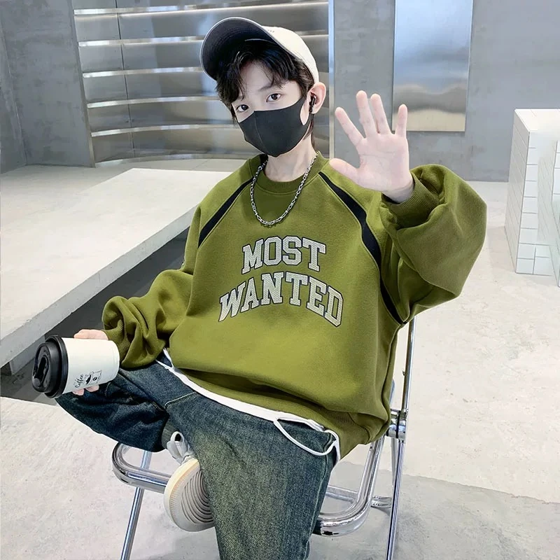 男童春秋卫衣中大童秋季儿童长袖加绒春秋款