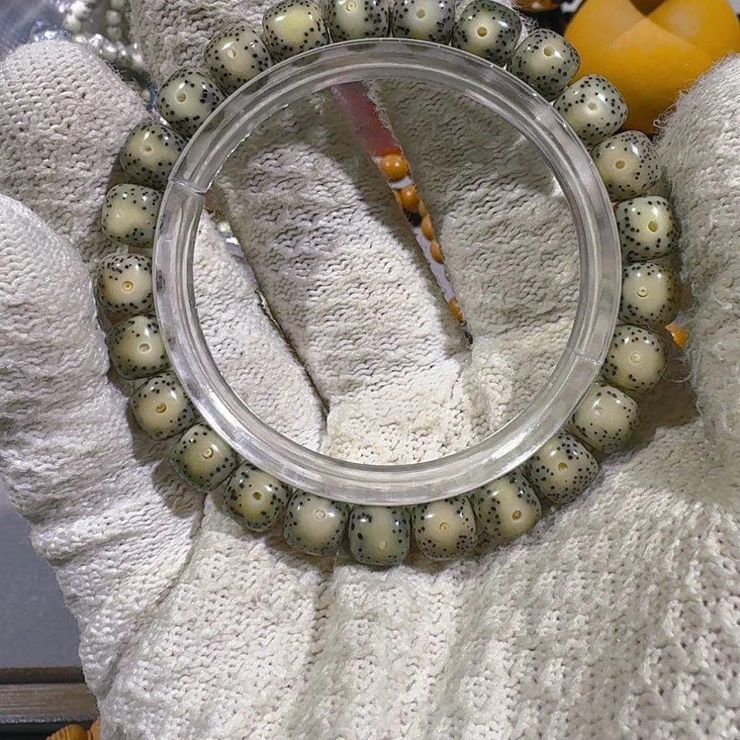 星月菩提手串原生态石玉料星月大眼8/8