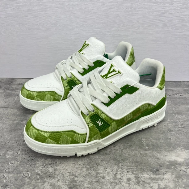 99新 LouisVuitton/路易威登 Tyler白绿棋盘格高尔夫吹那trainer/