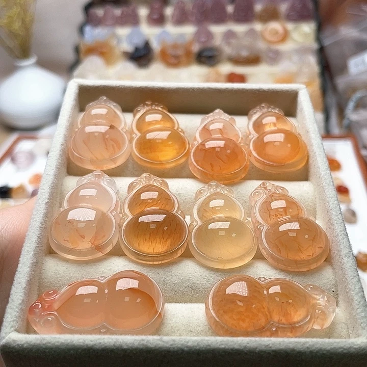 玛瑙/玉髓未镶嵌玛瑙龙纹葫芦