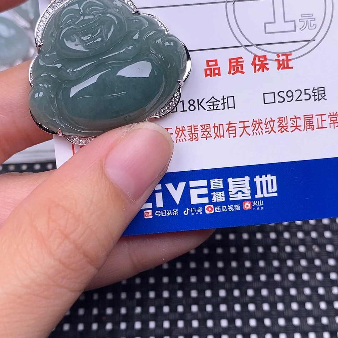 翡翠银S925镶嵌颈饰