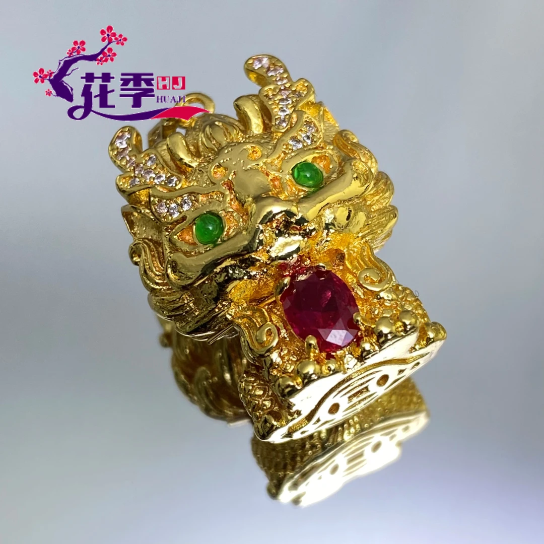 【花季】 原创艳彩鸽血强荧光吊坠HF63