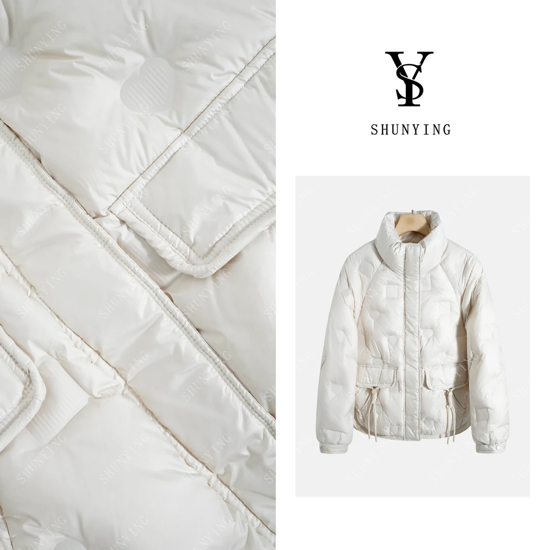 【仟娜】温暖舒适~时尚气质简约立领百搭羽绒服SY66YRF23004