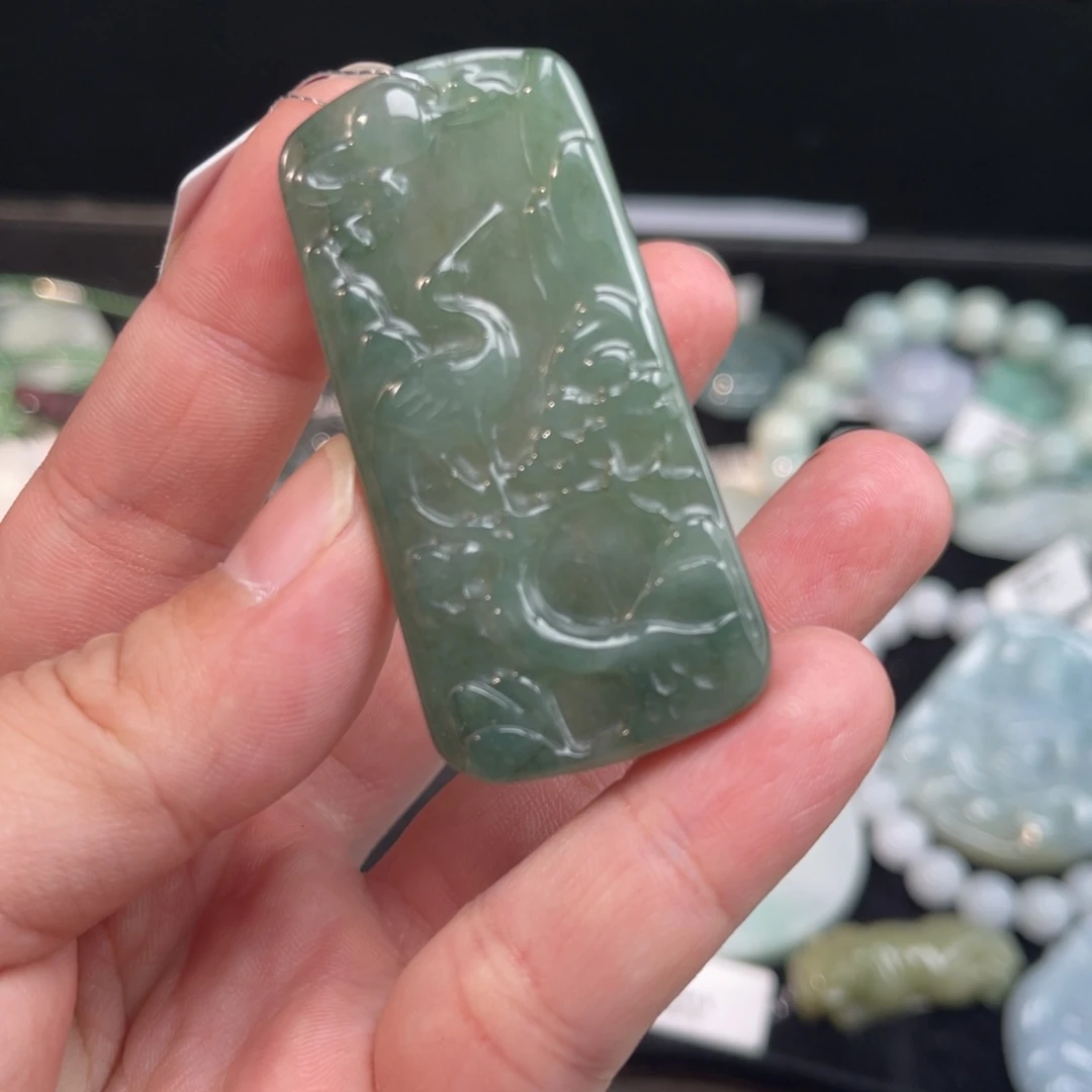 颈饰未镶嵌翡翠鹤
