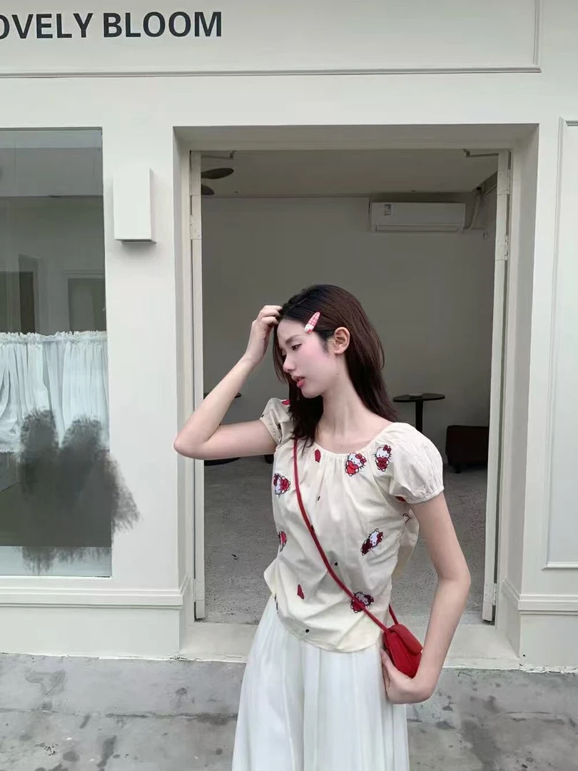 法式甜美慵懒风短袖T恤半身裙套装女夏季时尚可爱风格