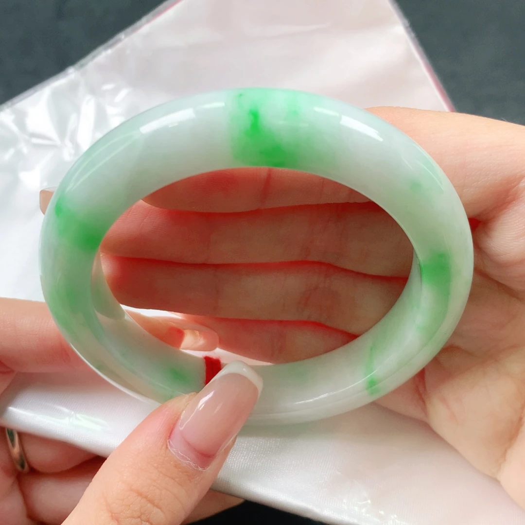 翡翠未镶嵌手镯56圈71767