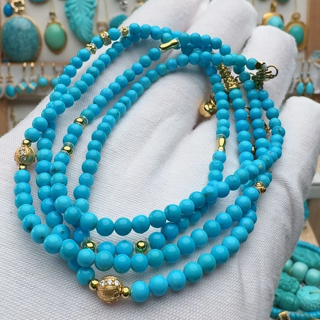 绿松石未镶嵌颈饰