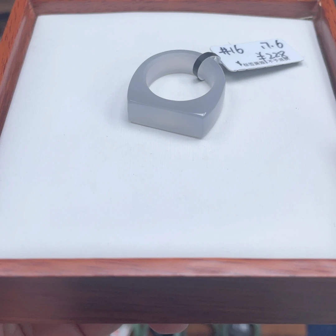 和田玉戒指未镶嵌12号梦幻冰烟紫马鞍17.6#16