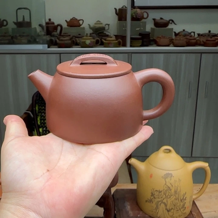 4***牛茶壶紫砂老底槽清微瑕