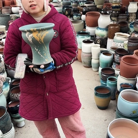 口21高23瑕疵盆子。