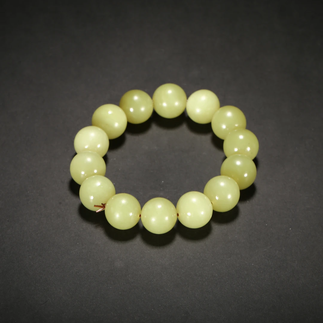 清代*黄玉手串/15ALJ1871/和田玉【北京文博】