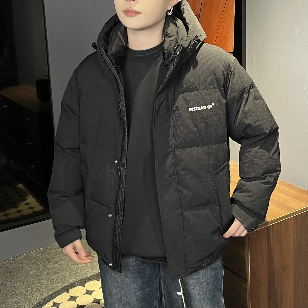 8610冬季新款加厚外套保暖防寒男装休闲防风轻薄连帽百搭上衣