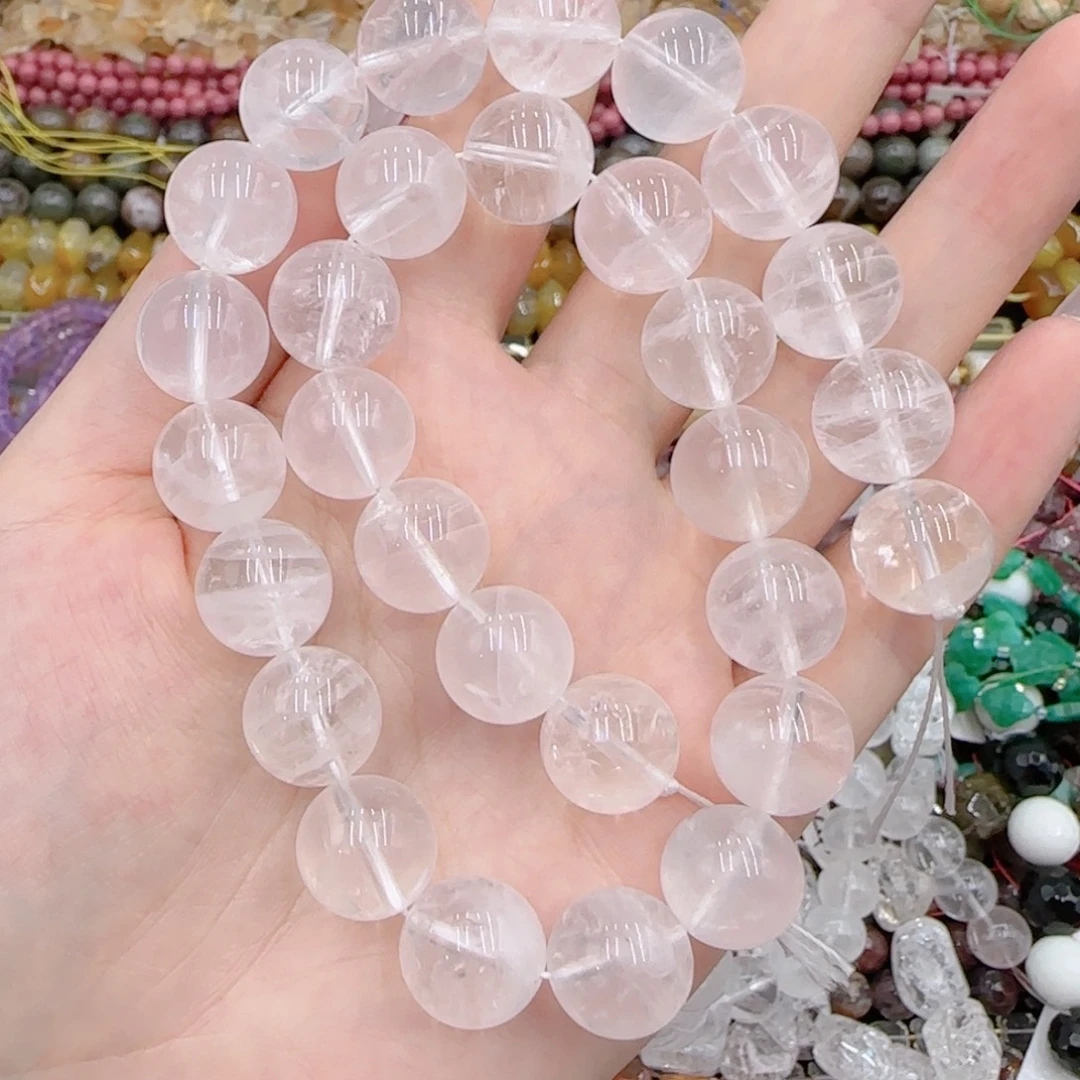 玛瑙/玉髓未镶嵌珠宝半成品白幽灵一条卡13
