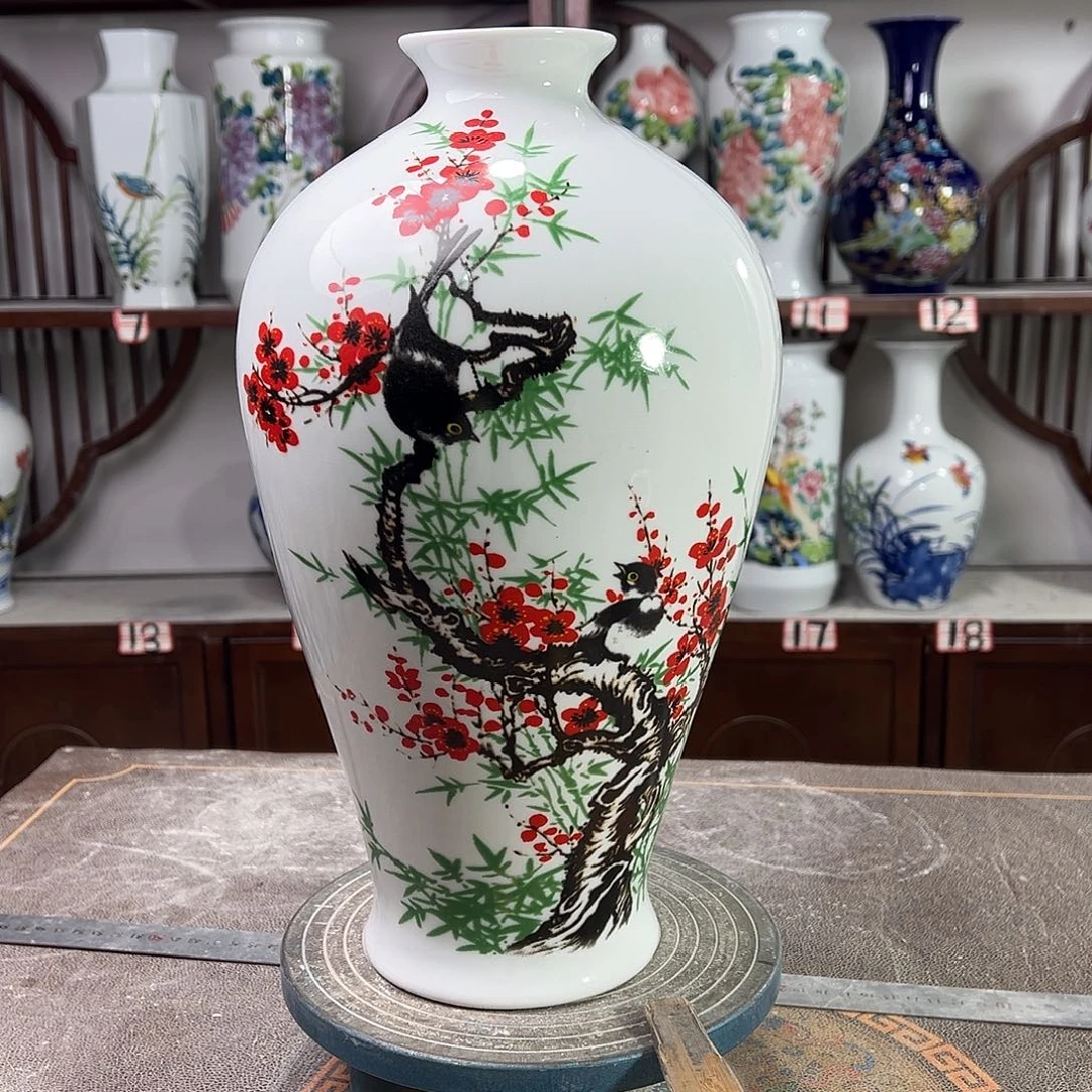 摆件陶景德镇陶瓷梅花