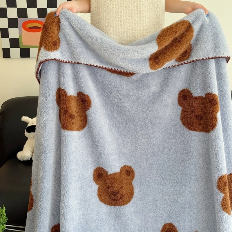 加绒毛毯午睡盖毯办公室空调毯午休小毯子冬季牛奶绒学生宿舍加厚