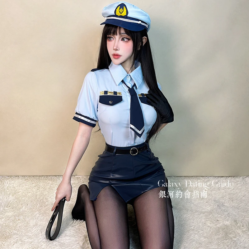 银河约会指南 女警cos服空姐制服网红辣妹主播夜场性感御姐超短裙