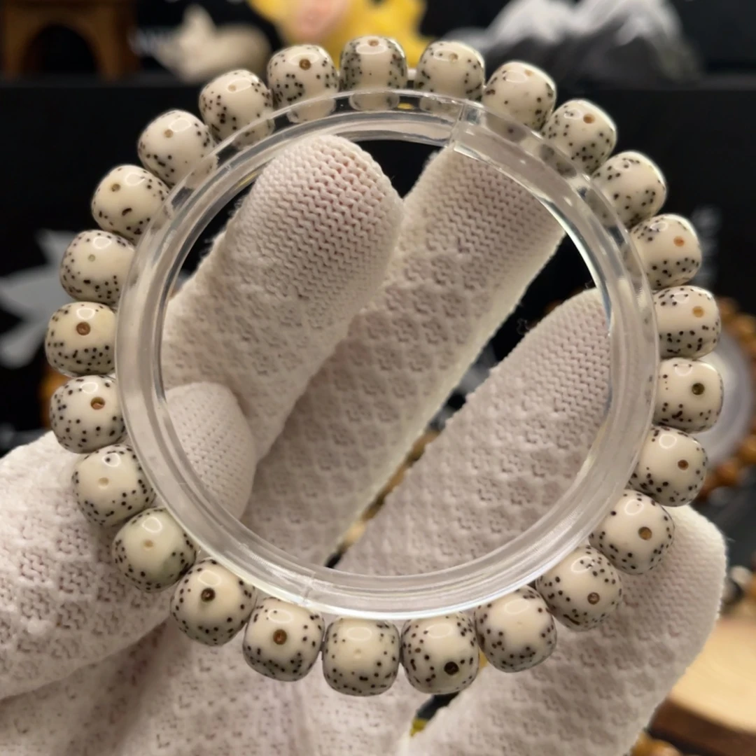 星月菩提手串17号大留白9×8石玉青花