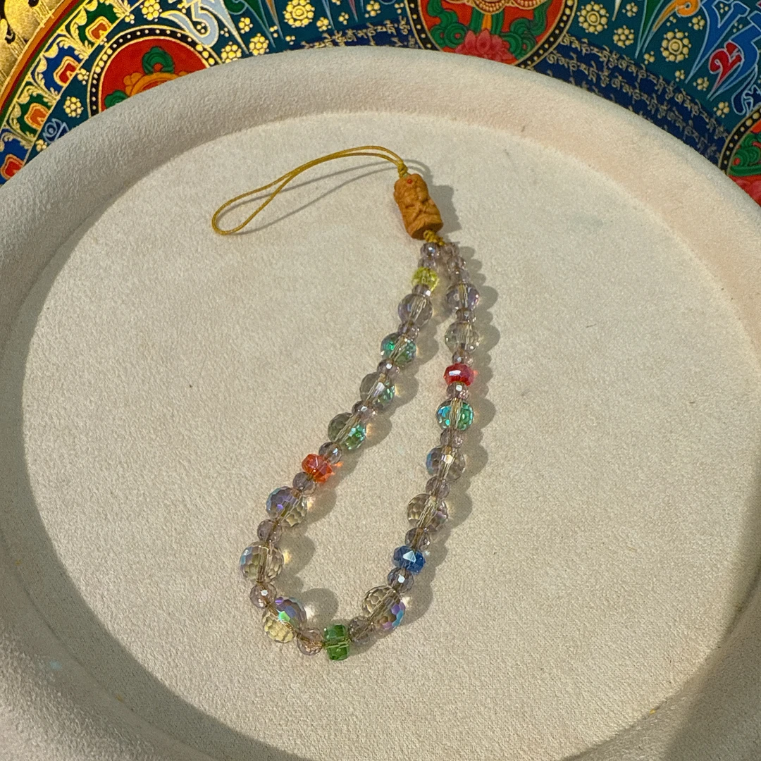 非金属仿水晶吊坠 三洋 SYGJ-013 绿度母闪闪手机挂