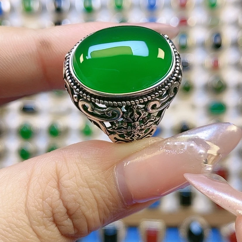 【闪购商品】玛瑙/玉髓戒指银S925镶嵌