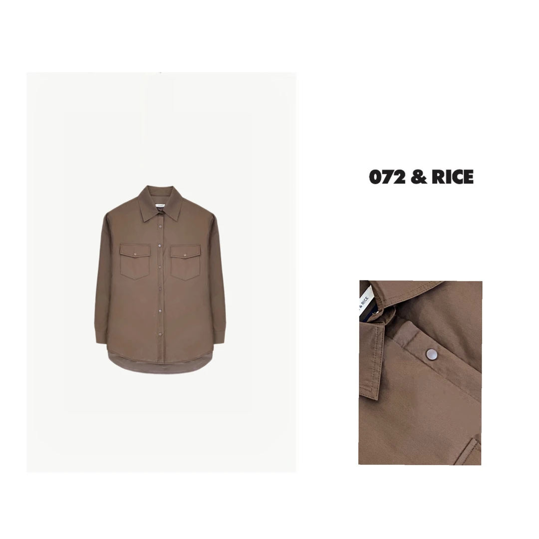 072 & RICE【茶道】100棉 秋季翻领长袖棉服外套 TR001 618FF