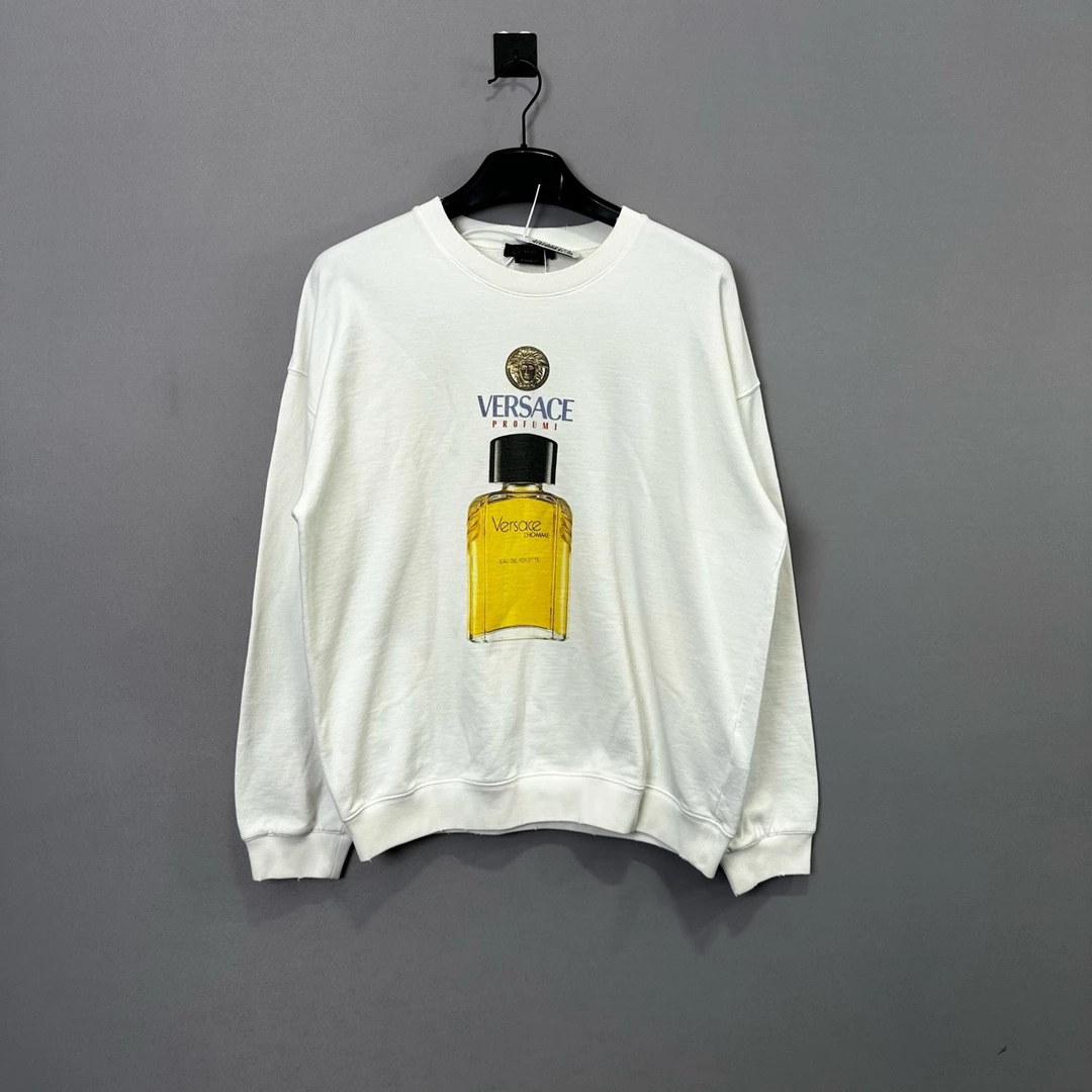 99新 VERSACE/范思哲 新款香水瓶卫衣/M码/价5500