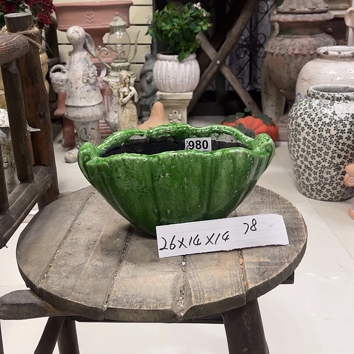 灵***溪980深绿贝壳盆111