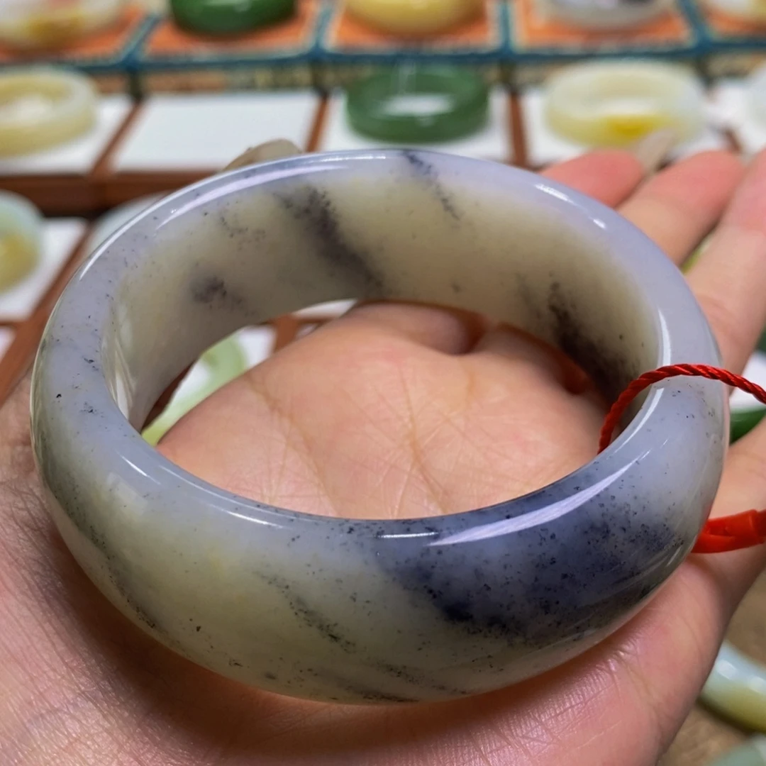 和田玉籽白青花57/58未镶嵌