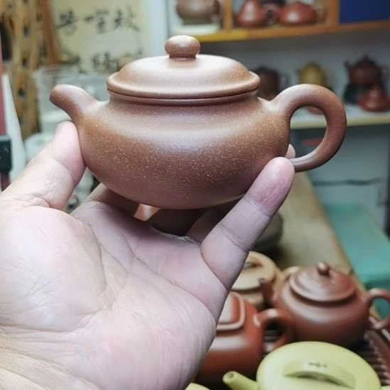 方***兄茶壶紫砂降坡泥，仿古壶，200CC容量