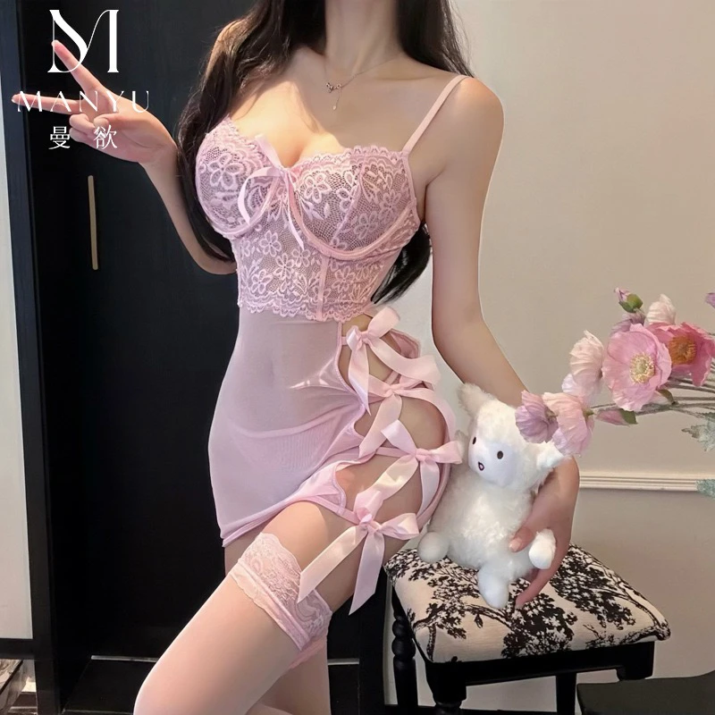 性感蕾丝带钢圈小胸睡衣舒适迷人