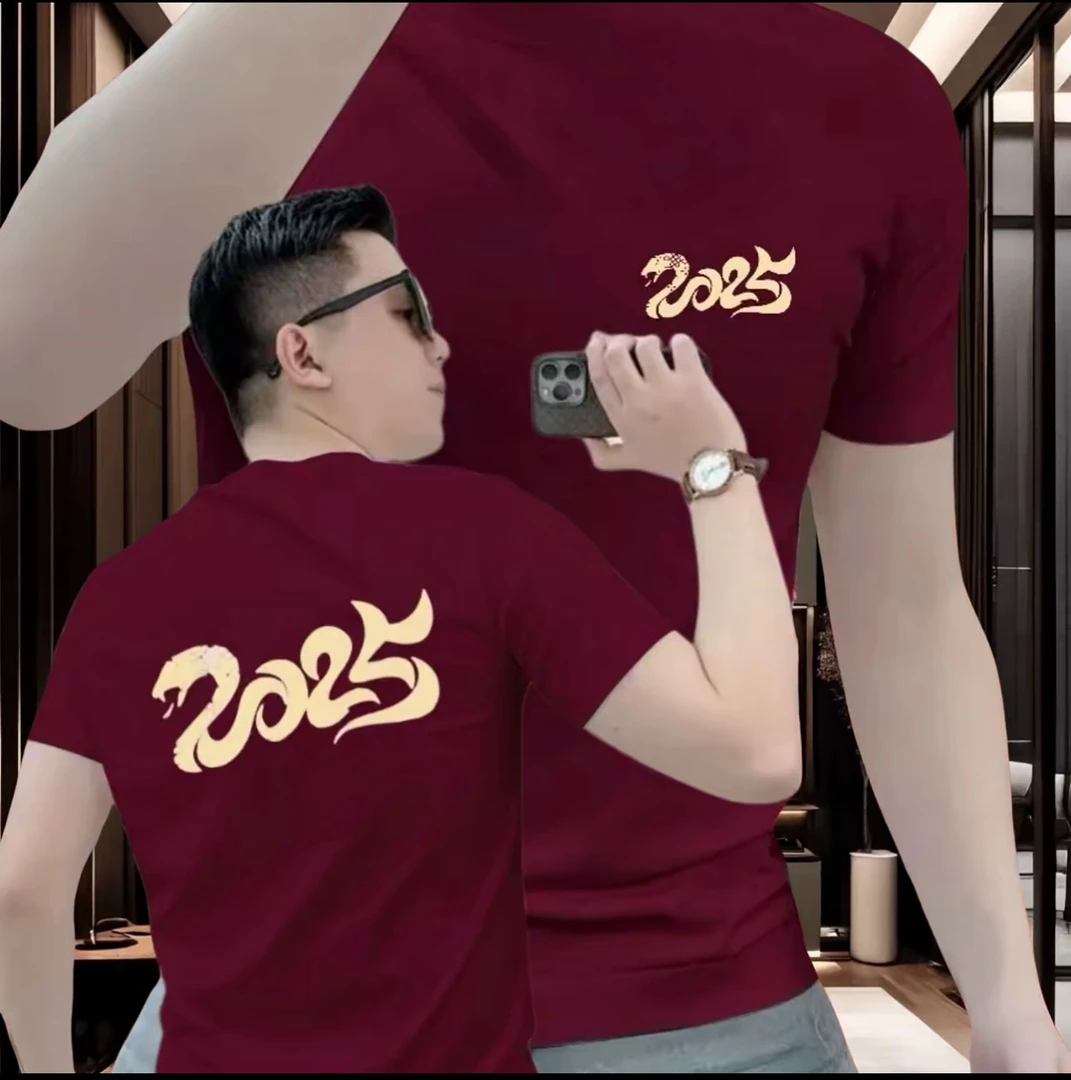 潮流重磅短袖t恤男士夏季新款2025爆款休闲时尚印花圆领T恤上衣服