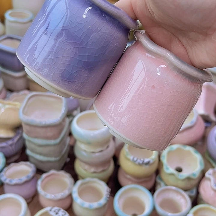 红陶陶瓷花盆当场满12包邮