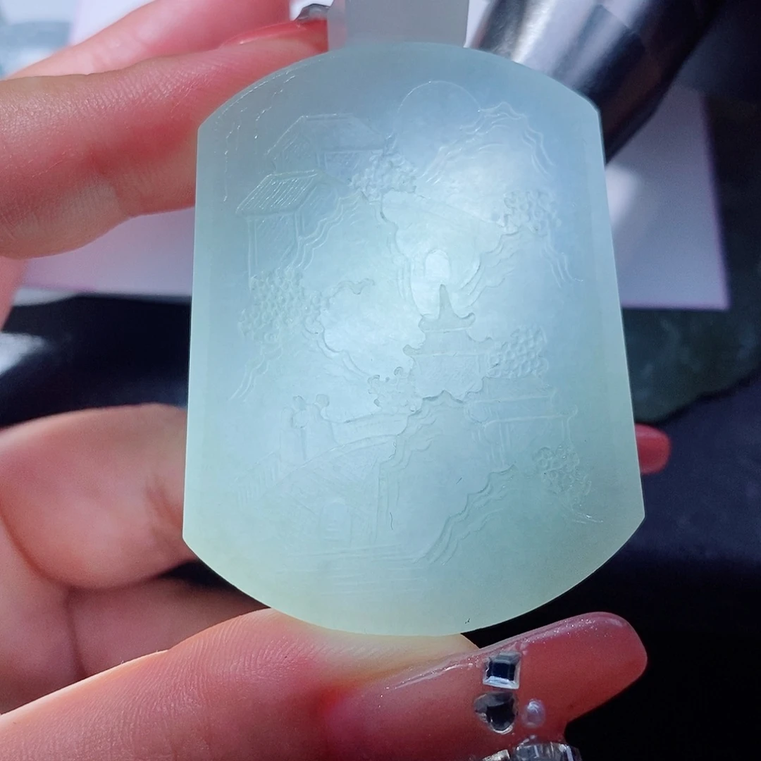 雪***乐未镶嵌定制翡翠翡翠