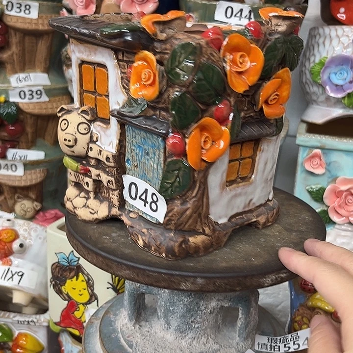 紫砂花盆粗陶材质多肉花盆
