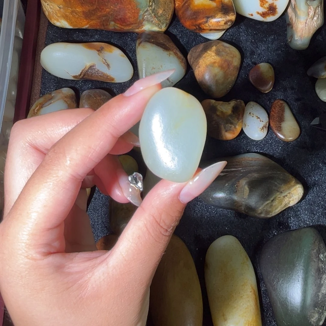 和田玉未镶嵌挂件30.7