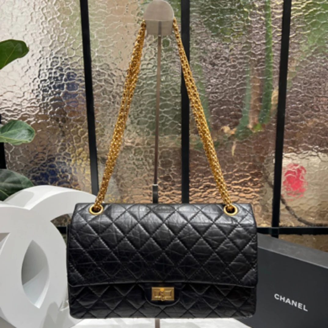 95新 Chanel/香奈儿 Chanel黑金2.55复古单肩包 25020119-13