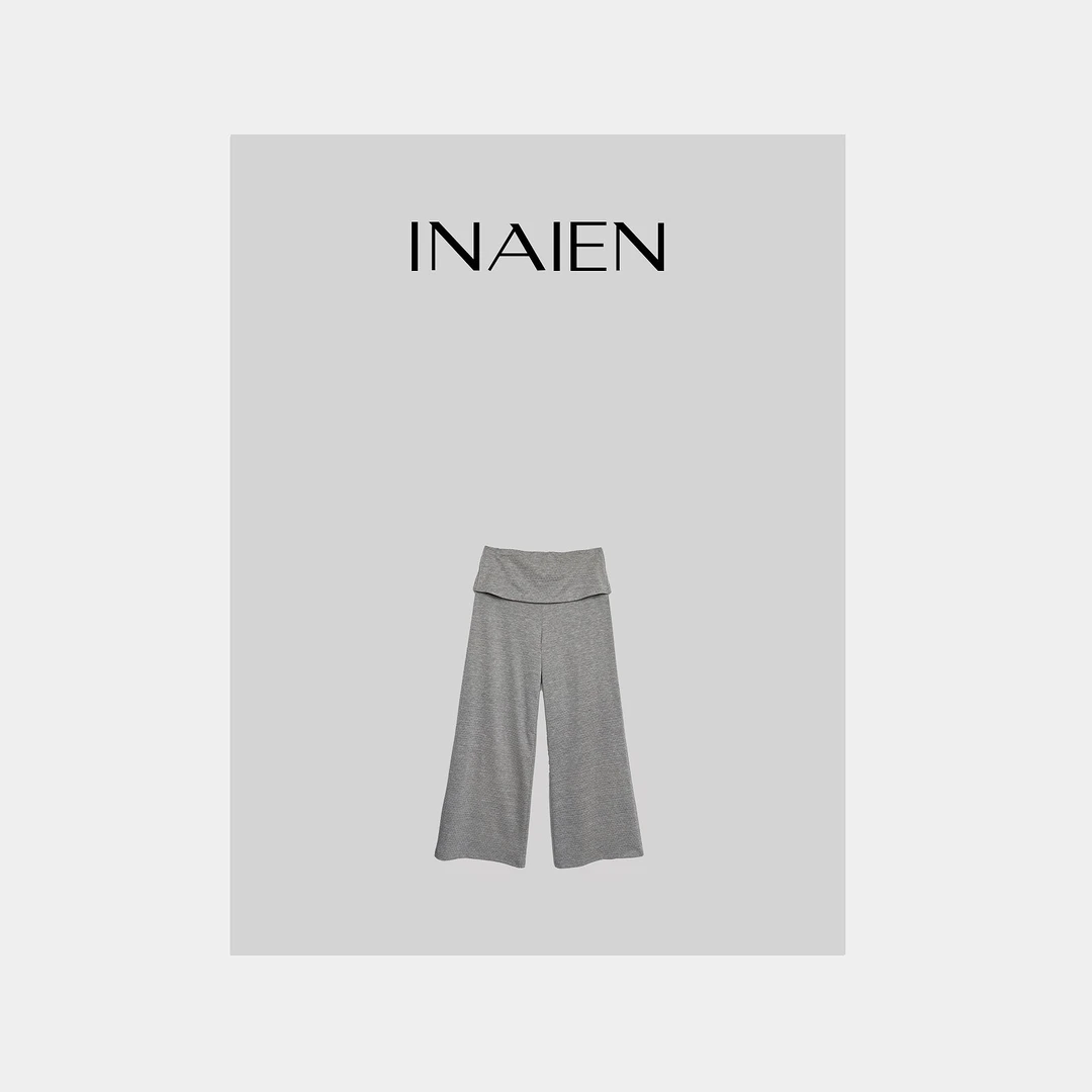 【INAIEN】线上款 “趣味” 笑笑私服A版阔腿针织裤裙 W8139