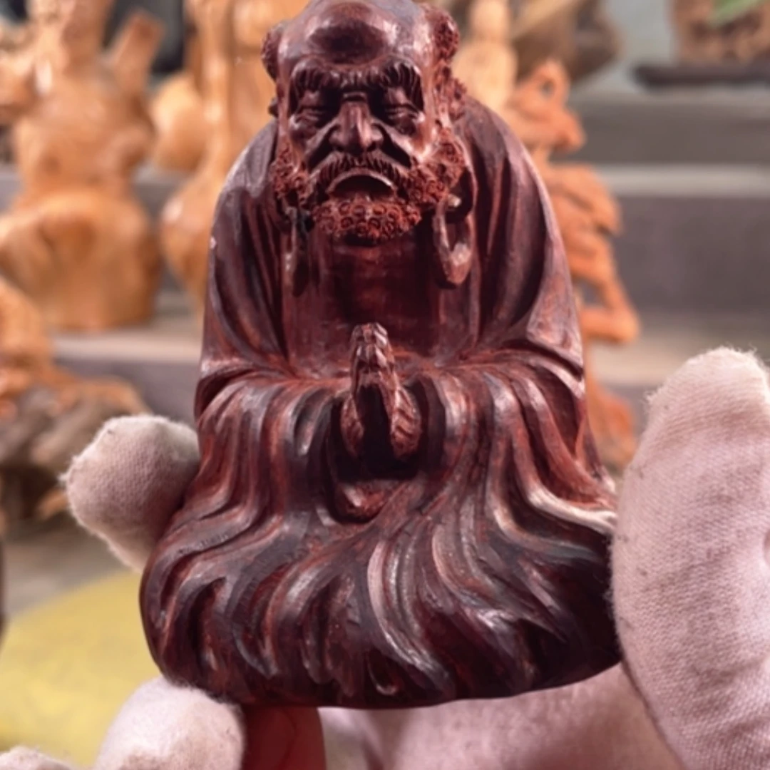 【闪购商品】檀香紫檀（小叶紫檀）渴**鱼印度小叶紫檀手把件