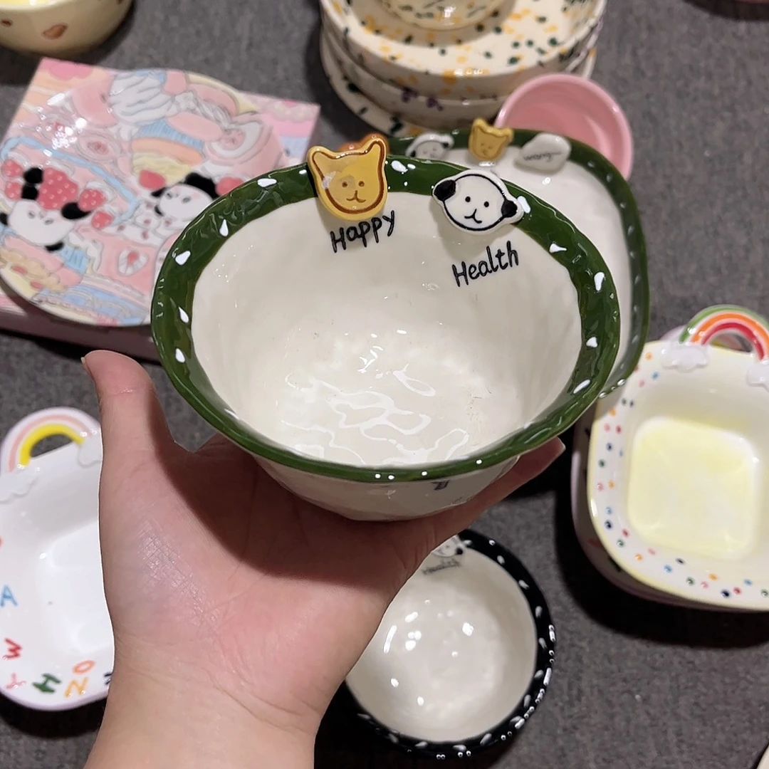 纽扣小狗5寸陶瓷餐具