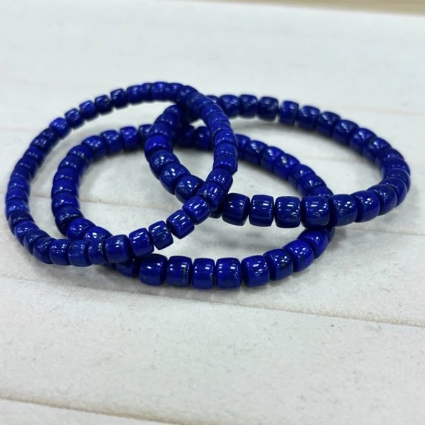 【书记甄选】天然青金石老型切单圈手链 多样性发一件 约6mm 434LA