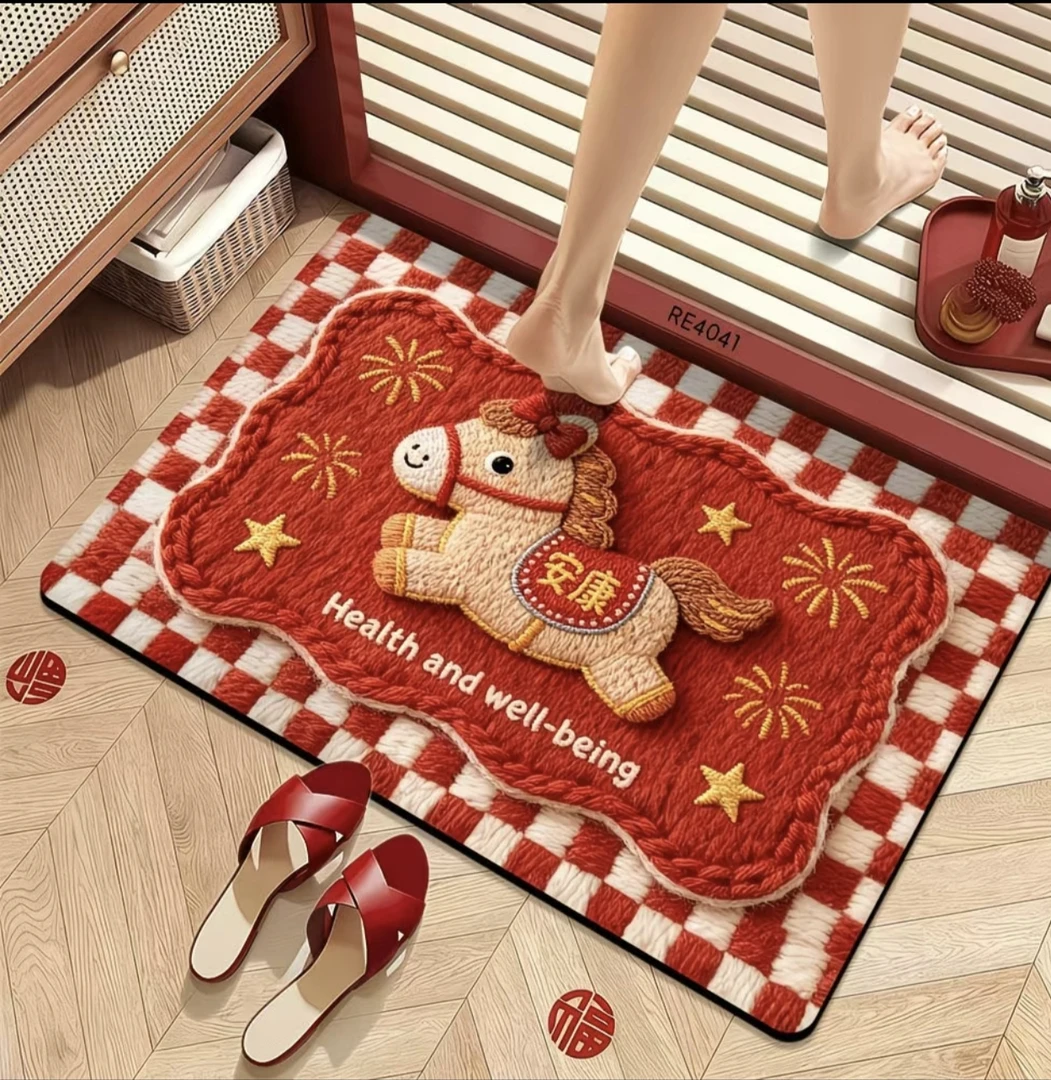 KX8517[80X120]硅藻泥门口浴室地垫防滑防油免洗耐脏脚垫家用门垫