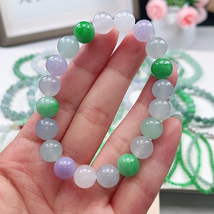 未镶嵌手链翡翠手链9.5mm